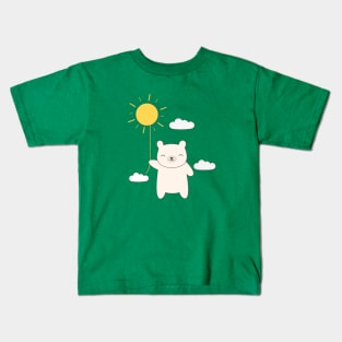 Cute Polar Bear In Summer T-Shirt Kids T-Shirt